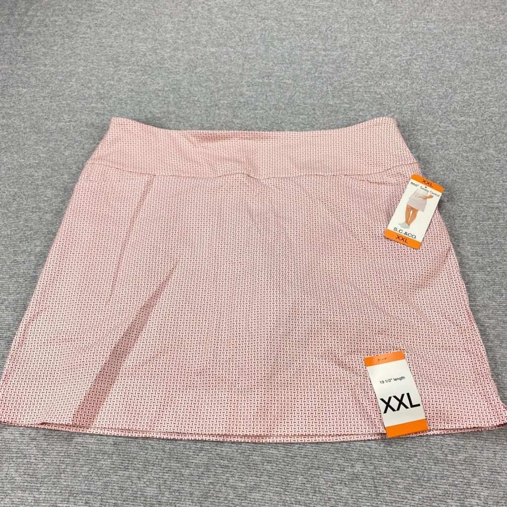 S.C. & CO. Womens XXL Coral Print 360 Tummy Control Skort Golf Tennis‎ 1280311